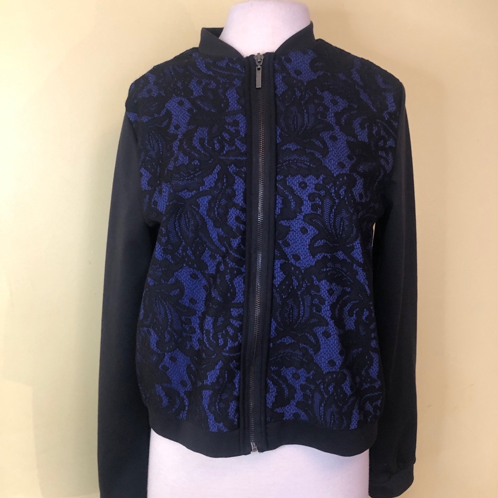 YAL New York Lace cover zip up sweatshirt. Size medium